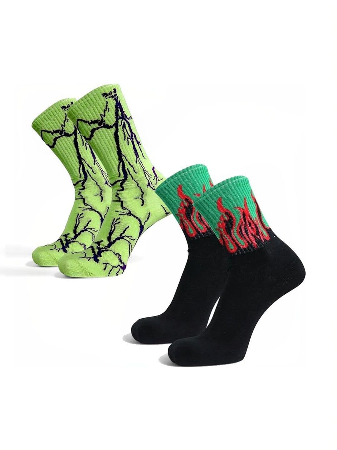 BEAR&BEYOND Men Pack of 2 Cotton Assorted Patterned Calf Length Socks - view 1
