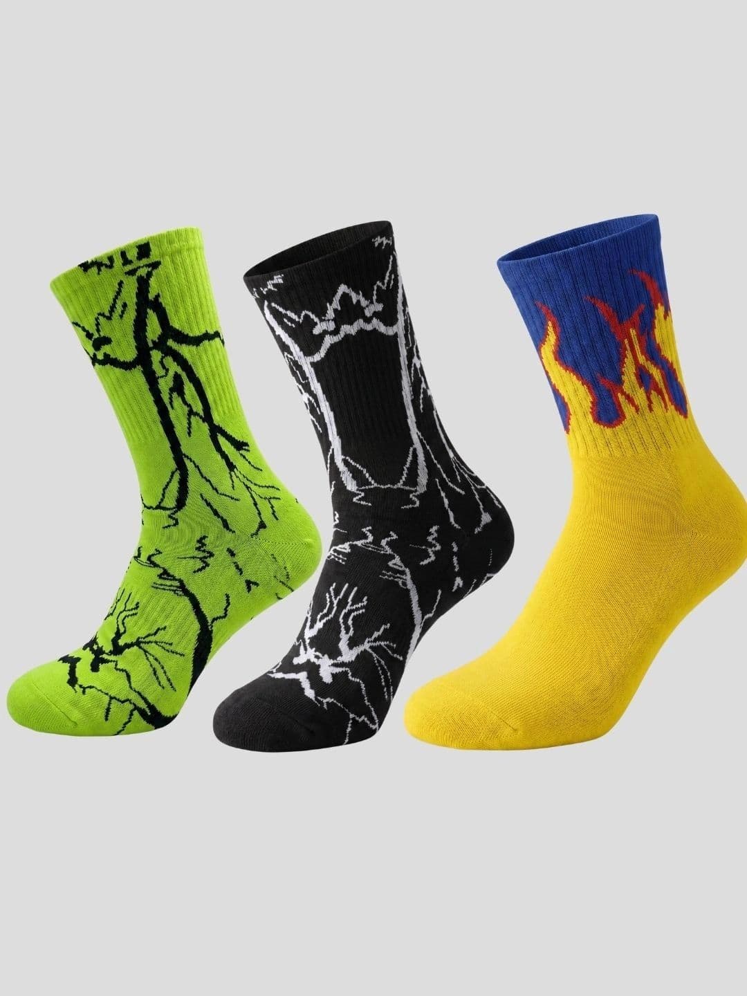 Moda Rapido Men Pack of 3 Cotton Blend Patterned Calf Length Socks - view 1