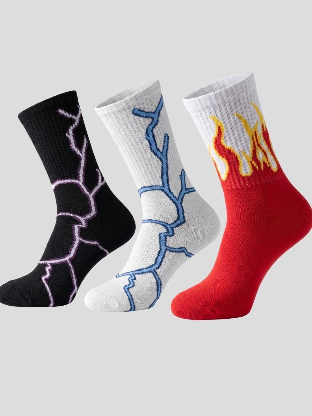 Moda Rapido Men Pack of 3 Cotton Blend Patterned Above Ankle Socks - view 1