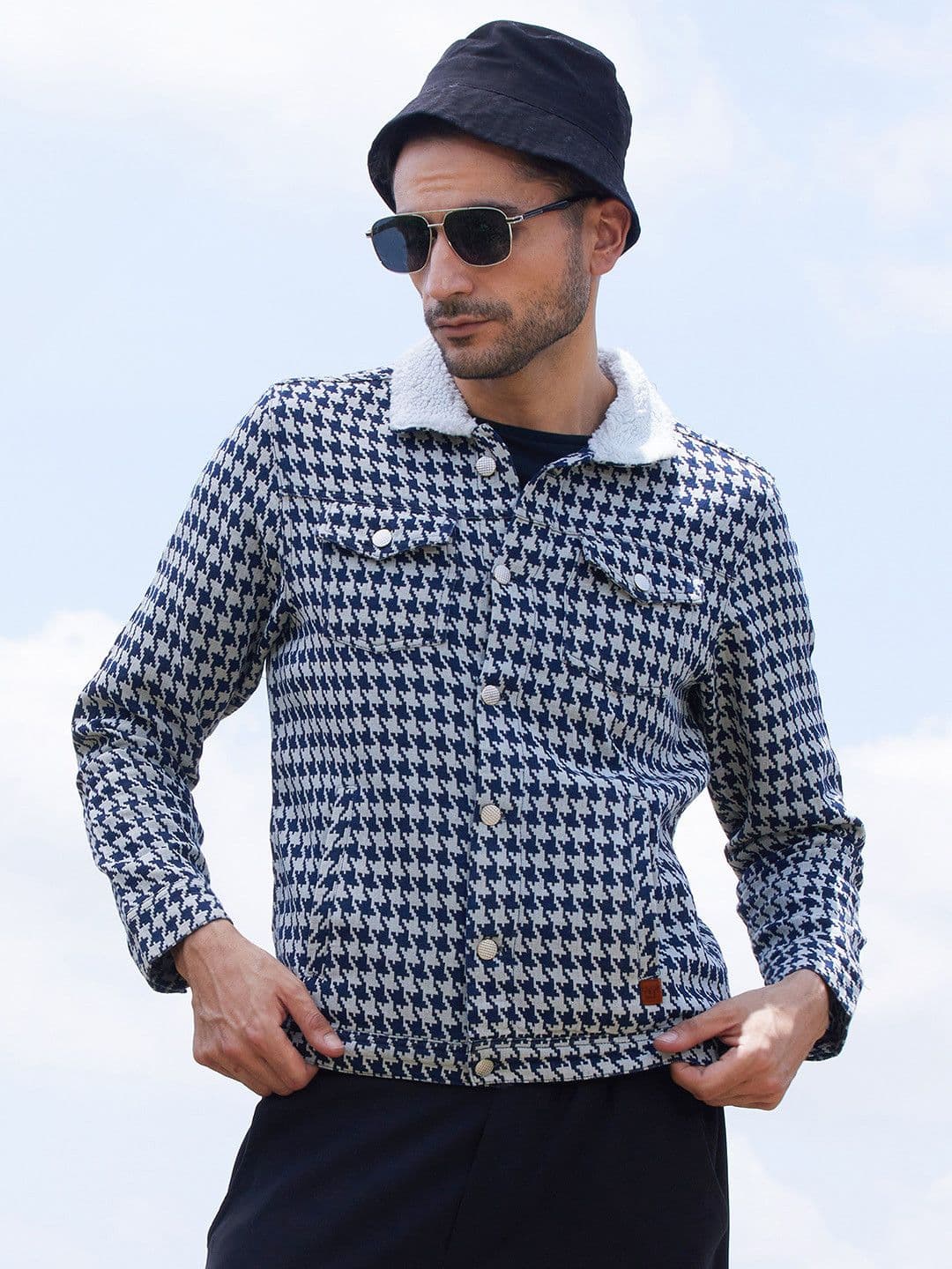 CAHOOT Men Printed Spread Collar Lightweight Jacket - view 1