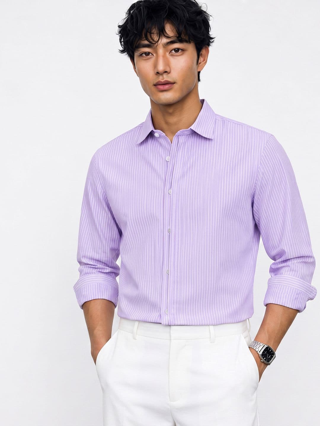OvrWrk Men Striped Long Sleeves Regular Fit Casual Shirt - view 1