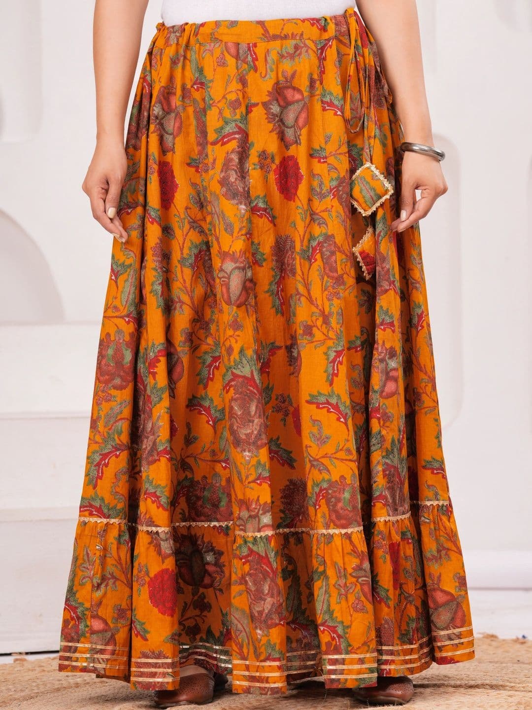 Maquien Women Floral Maxi Flared Skirt - view 1