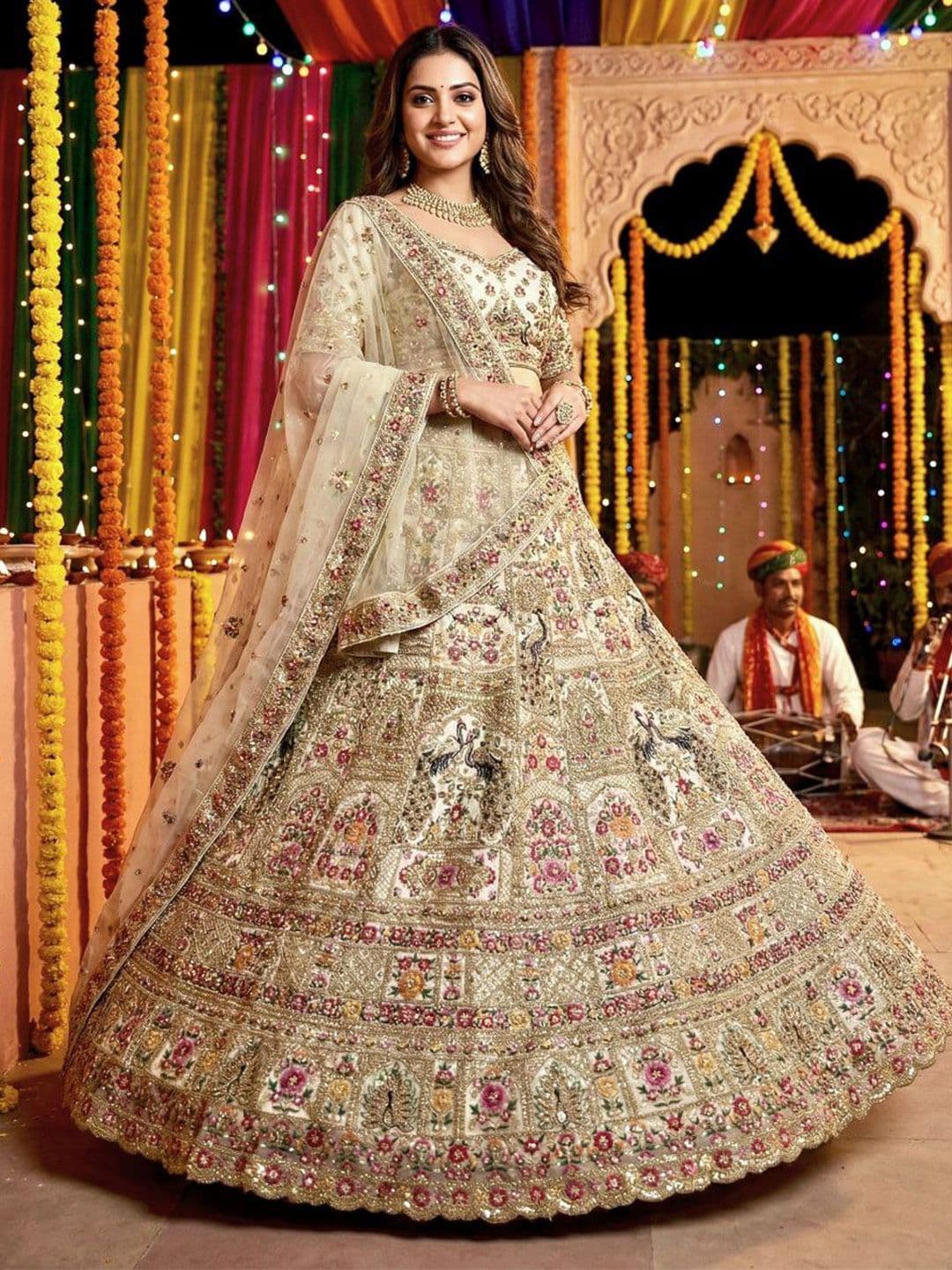 JIYANA WOMENS CHOICE Embroidered Semi-Stitched Lehenga & Unstitched Blouse With Dupatta - view 1