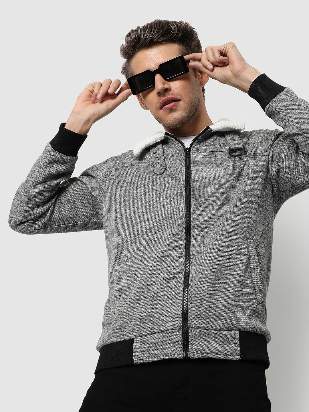 CAHOOT Men Grey Windcheater Outdoor Bomber Jacket - view 1