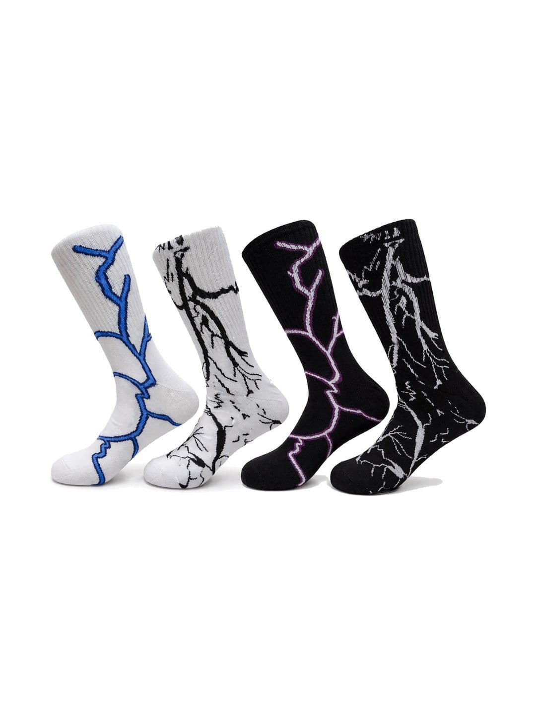 BEAR&BEYOND Men Pack of 4 Cotton Assorted Patterned Calf Length Socks - view 1
