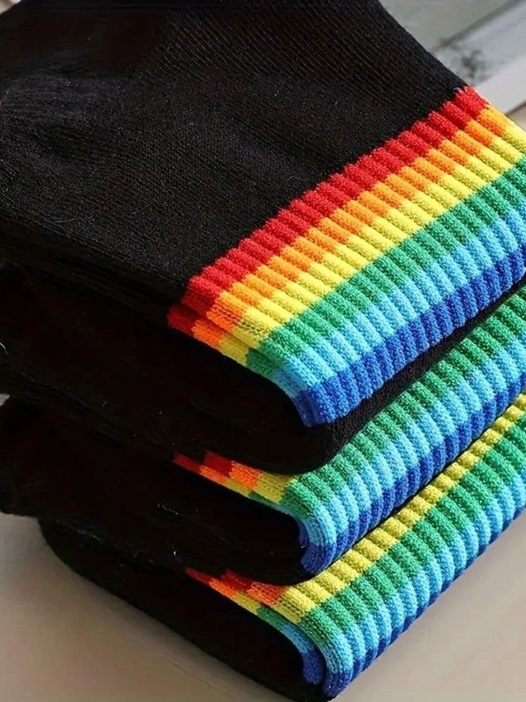 BEAR&BEYOND Men Pack of 3 Cotton Assorted Striped Ankle Length Socks - view 1