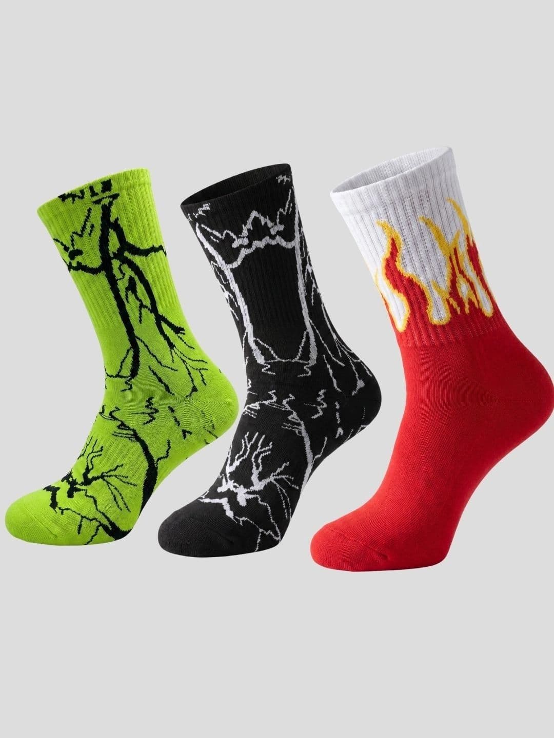 Moda Rapido Men Pack of 3 Cotton Blend Patterned Calf Length Socks - view 1