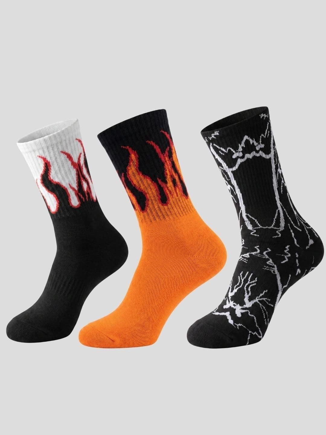 Moda Rapido Men Pack of 3 Cotton Blend Patterned Calf Length Socks - view 1