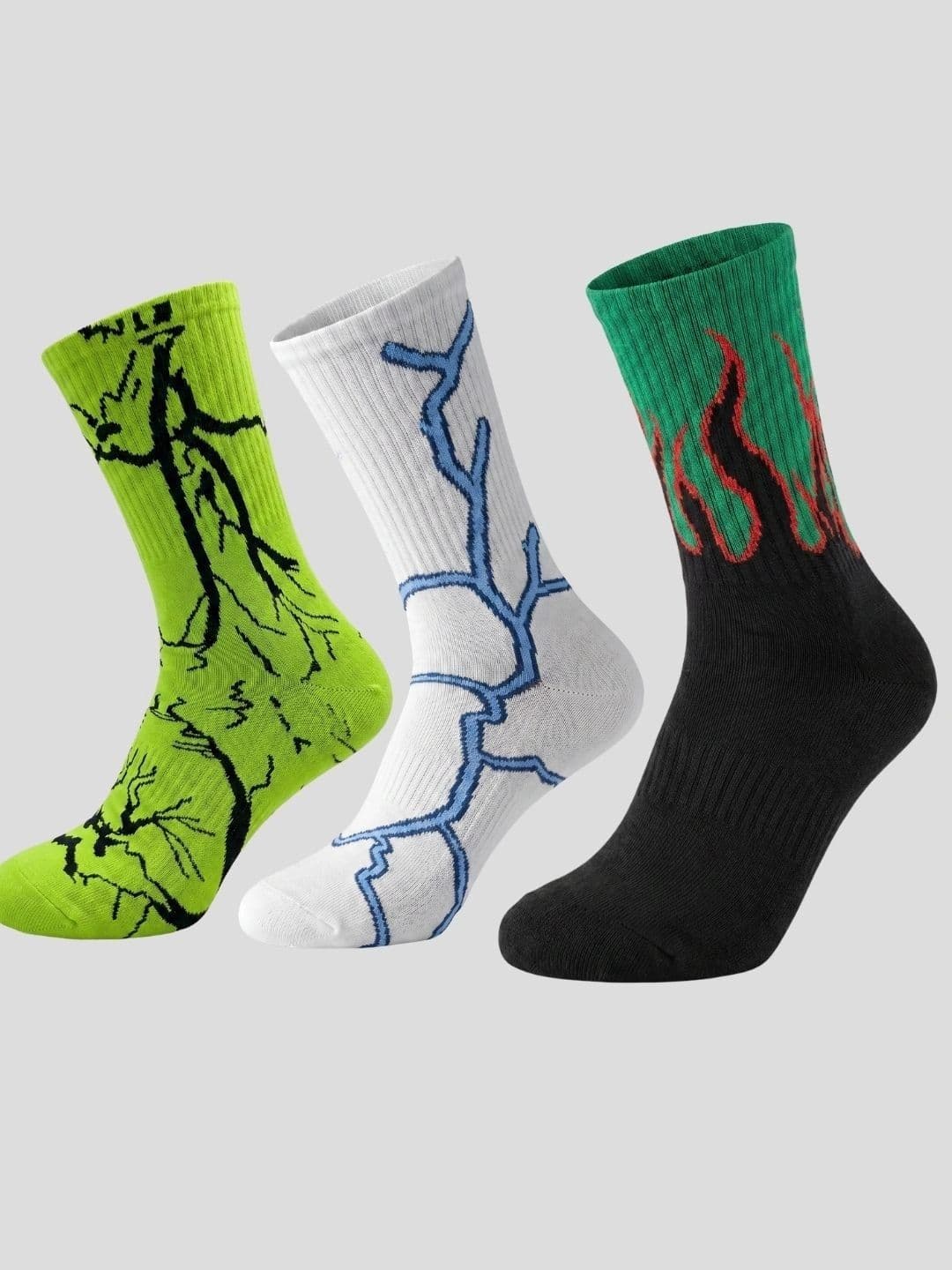 Moda Rapido Men Pack of 3 Cotton Blend Patterned Calf Length Socks - view 1