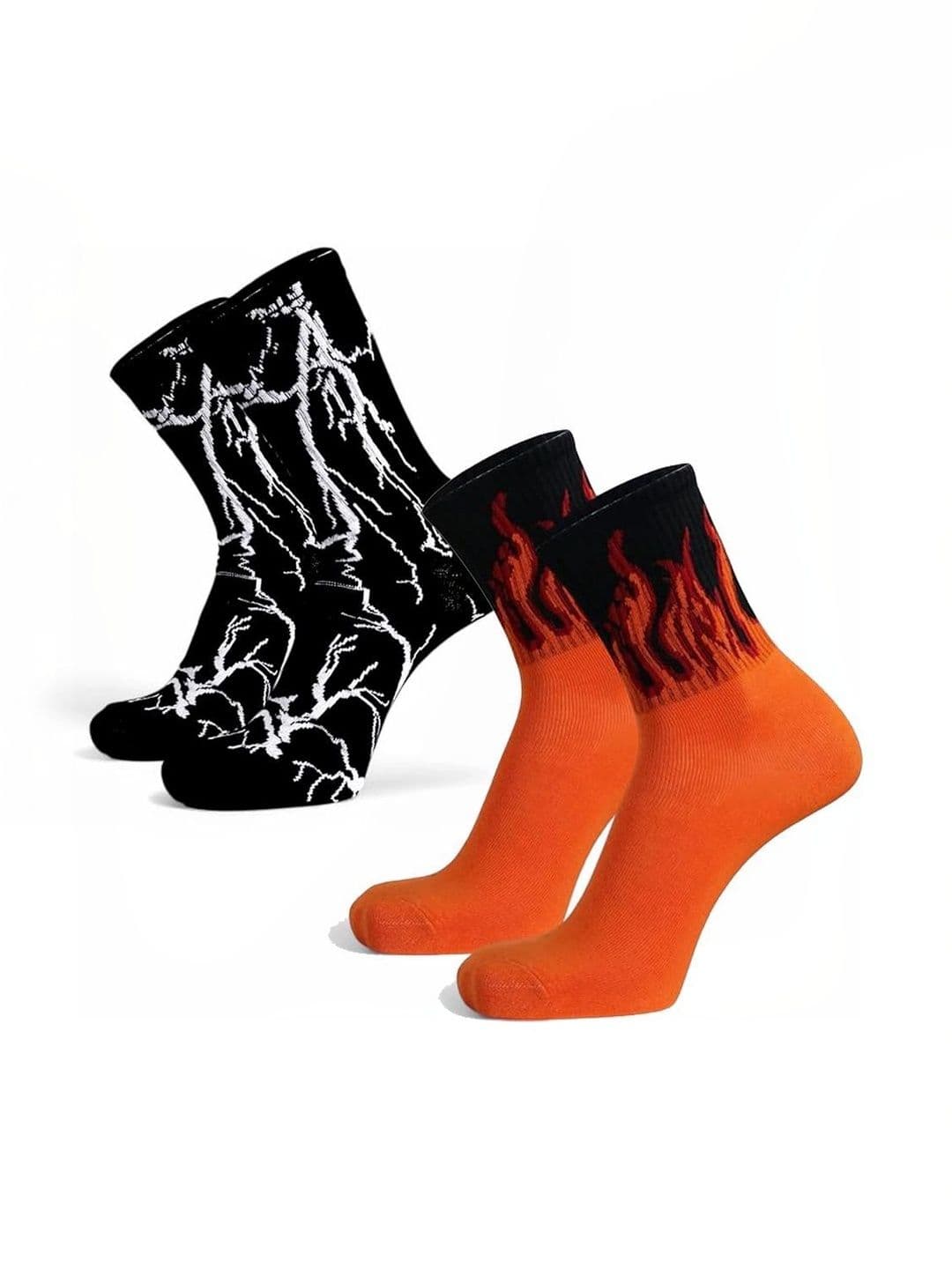 BEAR&BEYOND Men Pack of 2 Cotton Assorted Patterned Calf Length Socks - view 1