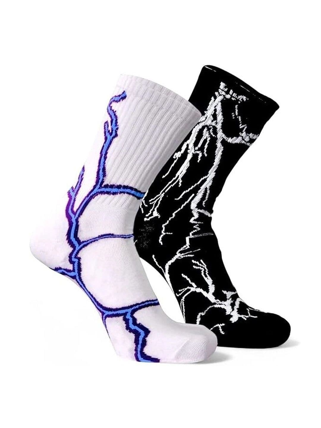 BEAR&BEYOND Men Pack of 2 Cotton Assorted Patterned Calf Length Socks - view 1