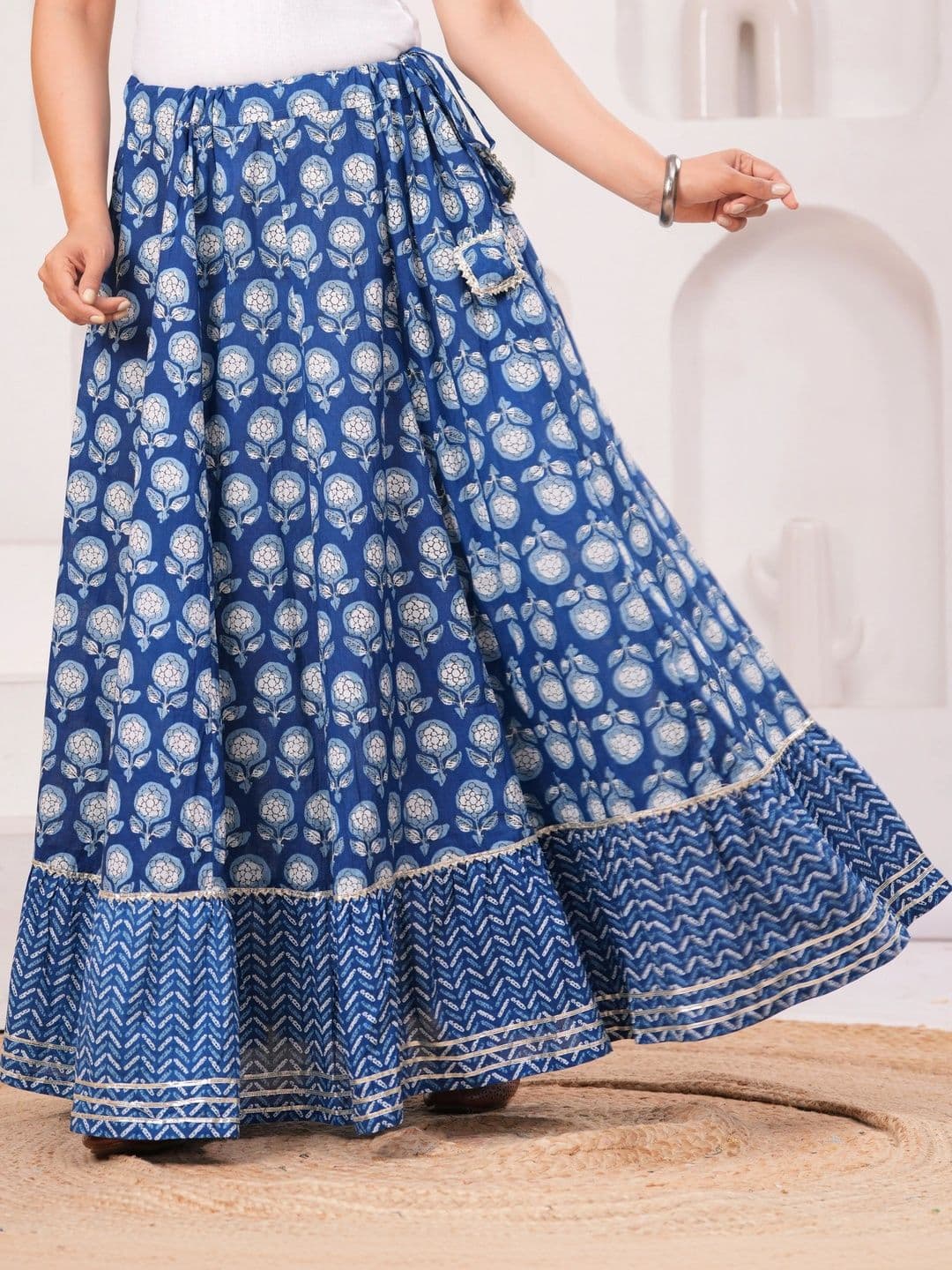 Maquien Women Floral Maxi Flared Skirt - view 1