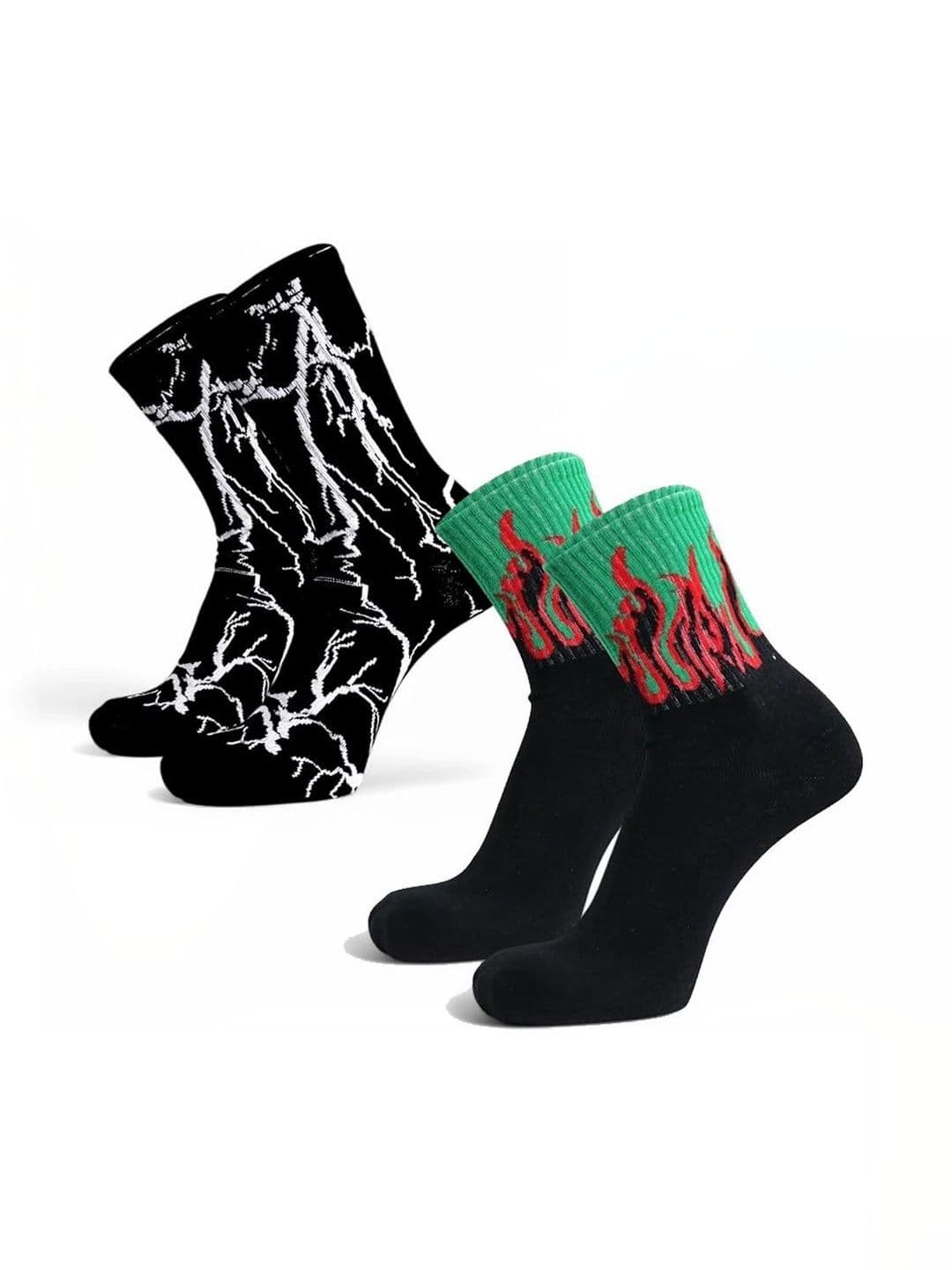 BEAR&BEYOND Men Pack of 2 Cotton Assorted Patterned Calf Length Socks - view 1