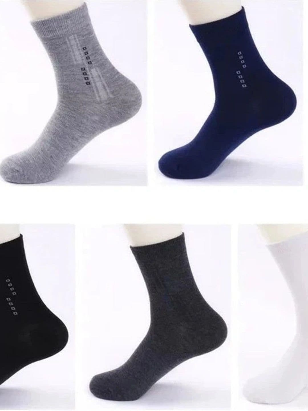 BEAR&BEYOND Men Pack of 5 Cotton Assorted Above Ankle Socks - view 1