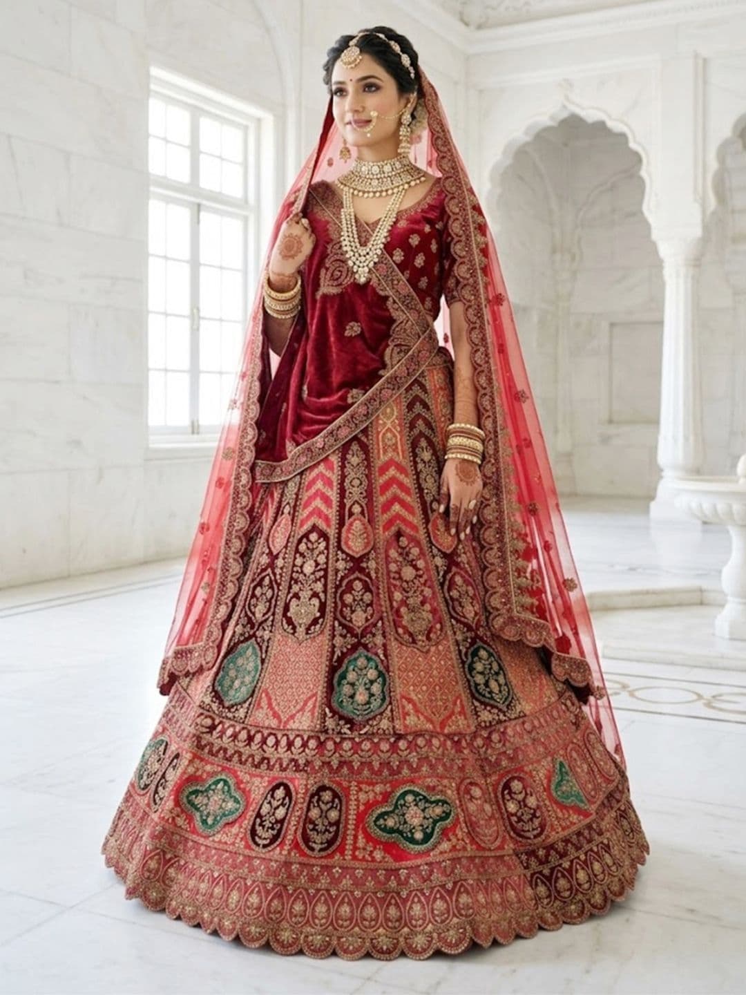 JIYANA WOMENS CHOICE Embellished Semi-Stitched Lehenga & Unstitched Blouse With Dupatta - view 1