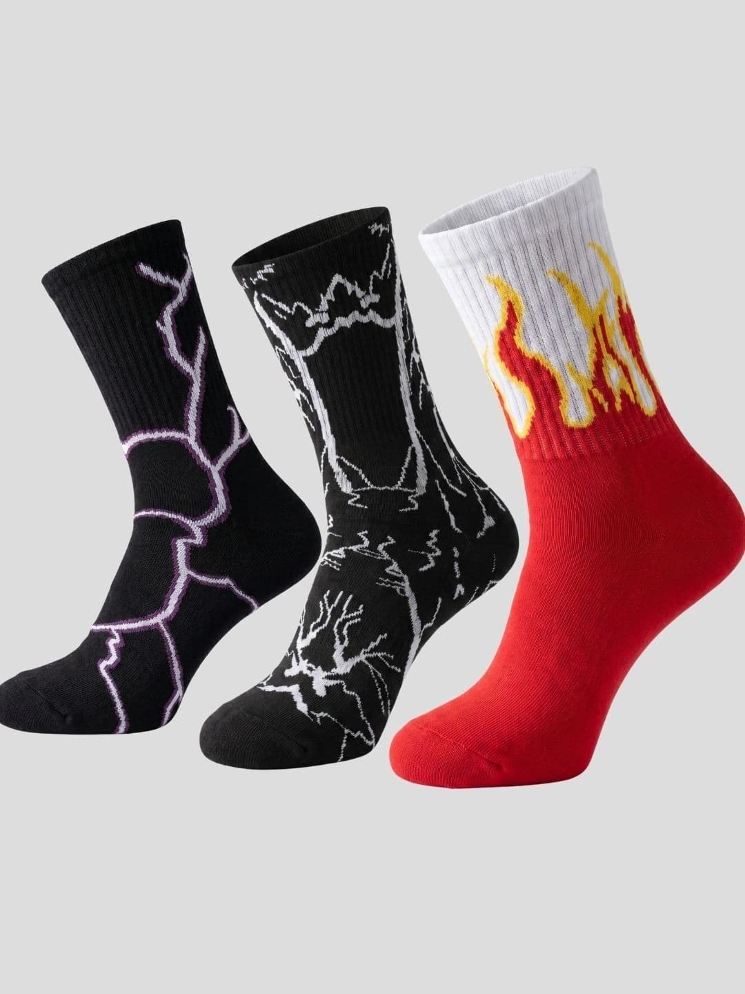 Moda Rapido Men Pack of 3 Cotton Blend Patterned Above Ankle Socks - view 1