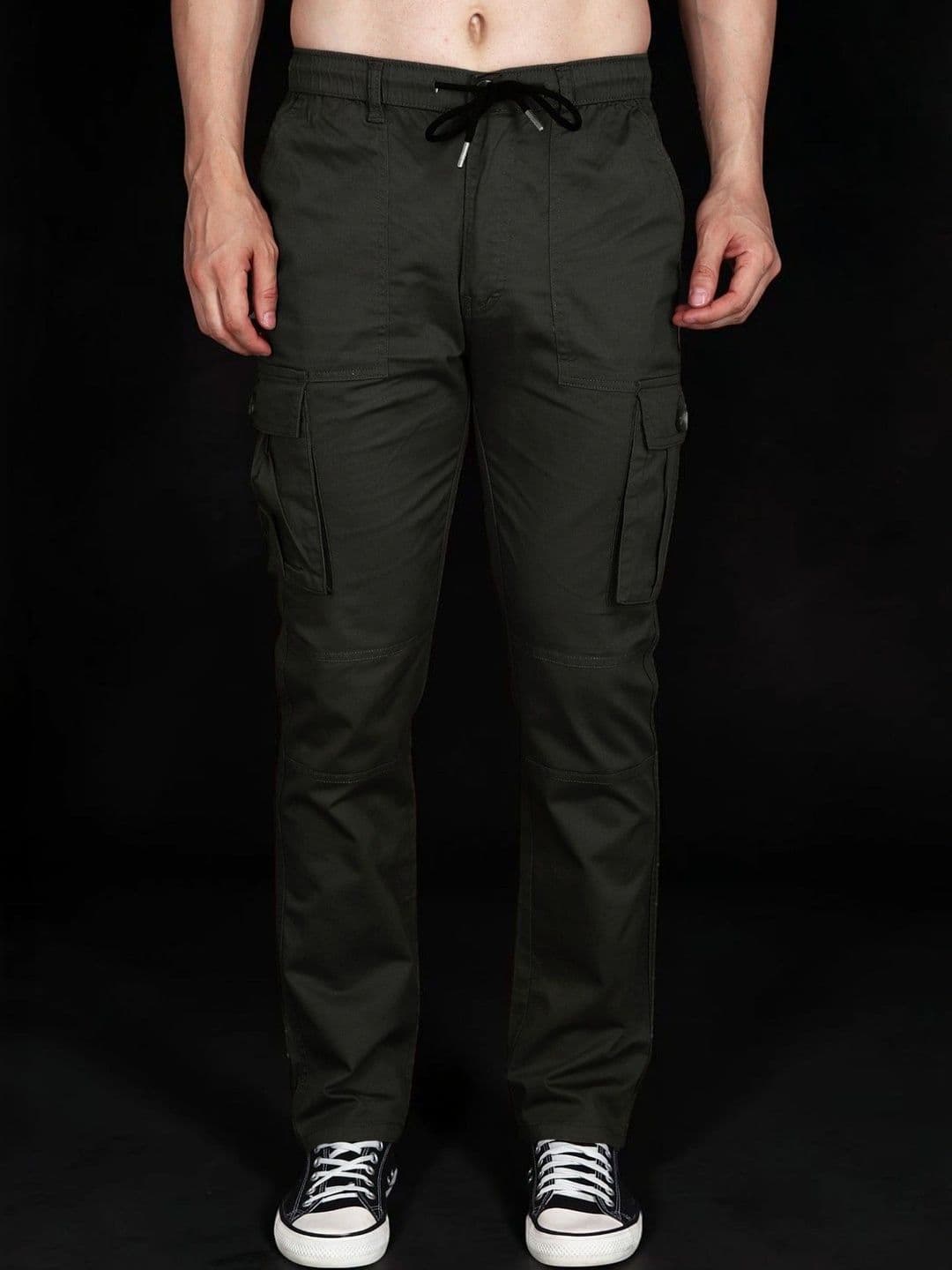 Mast & Harbour Men Relaxed Straight Leg Easy Wash Cargos Trousers - view 1