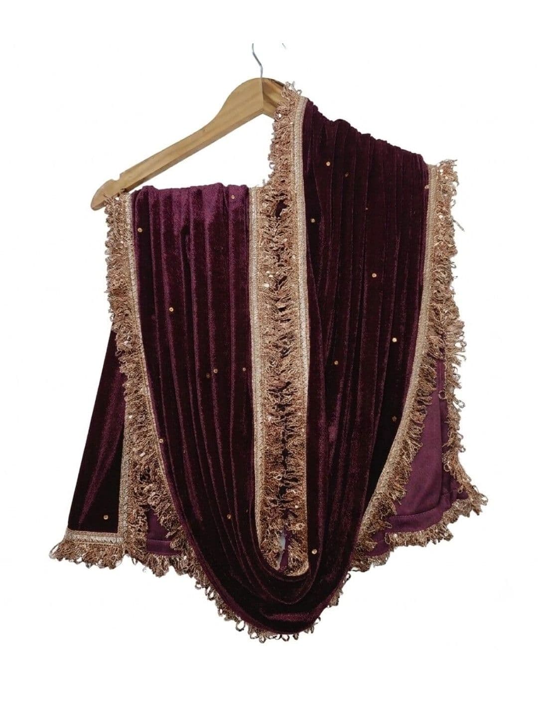 GLOBAL DRESS Velvet Blend Dupatta with Sequinned - view 1