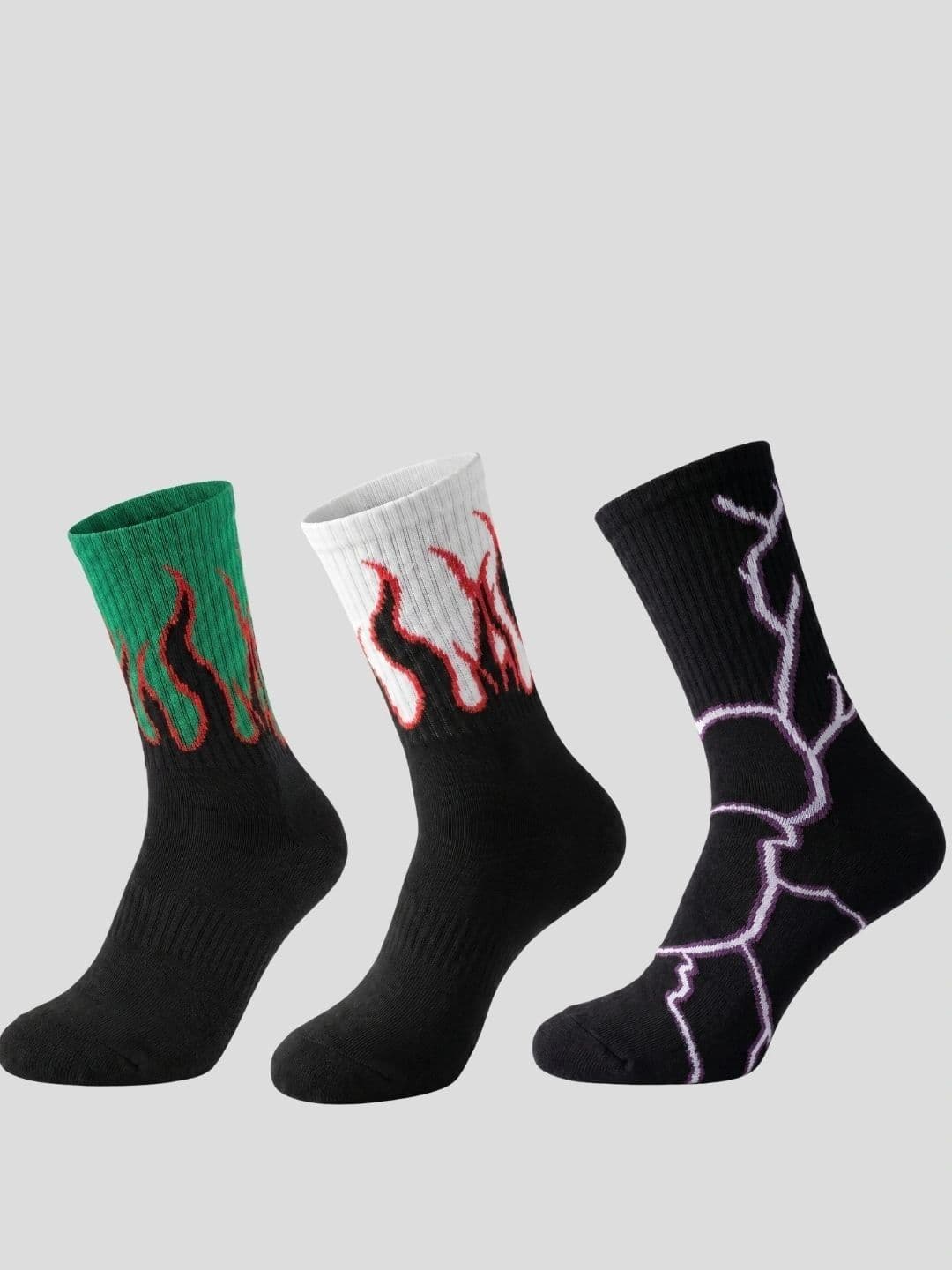 Moda Rapido Men Pack of 3 Cotton Blend Patterned Above Ankle Socks - view 1