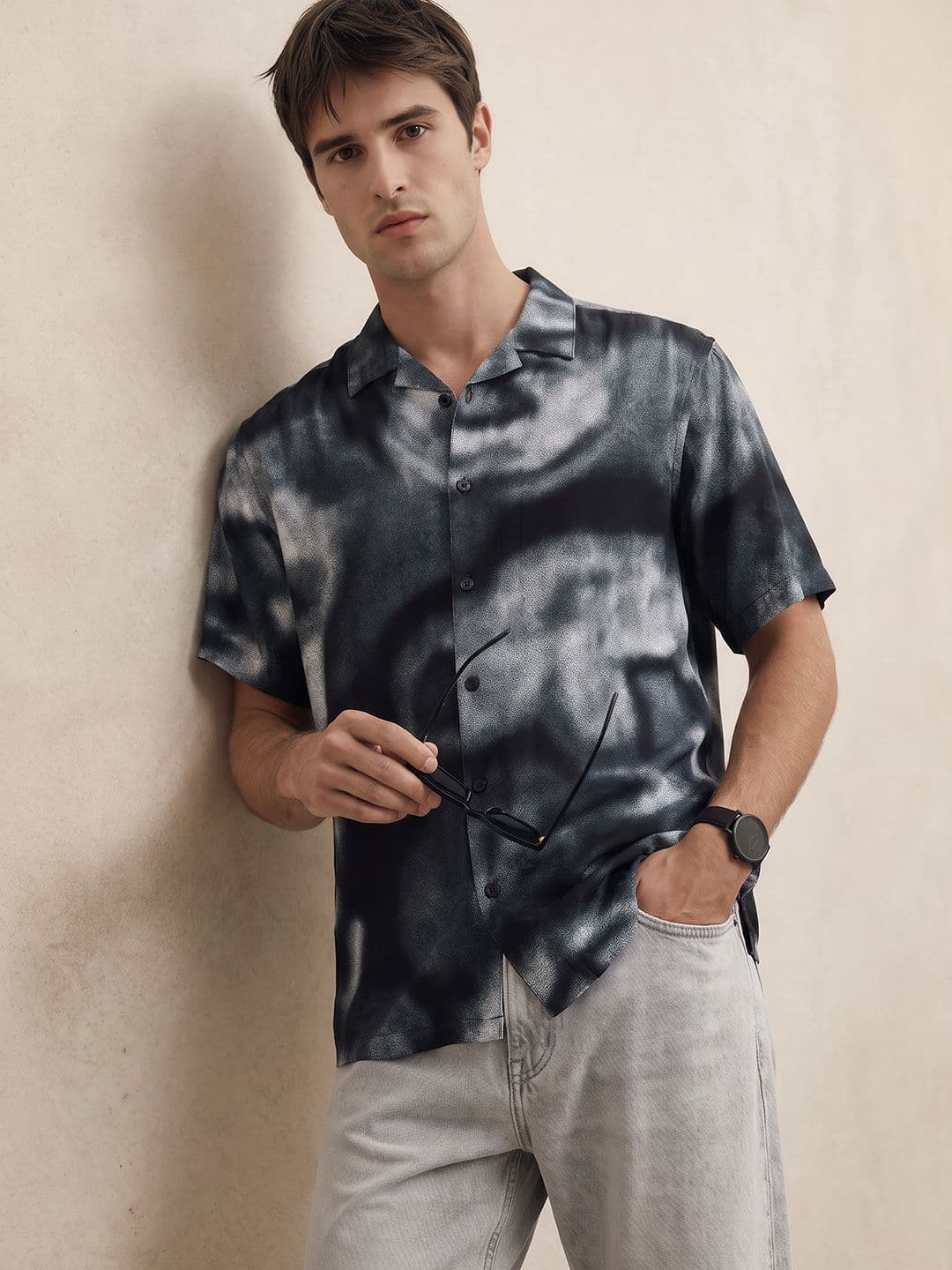 THE SHIRT CODE Abstract Printed Casual Shirt - view 1