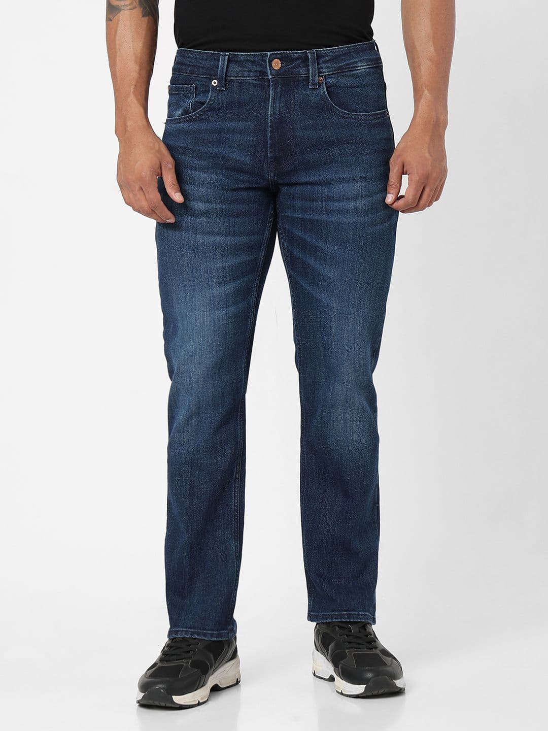 Spykar Men Chico Mid Rise Comfort Fit Dark blue Jeans - view 1
