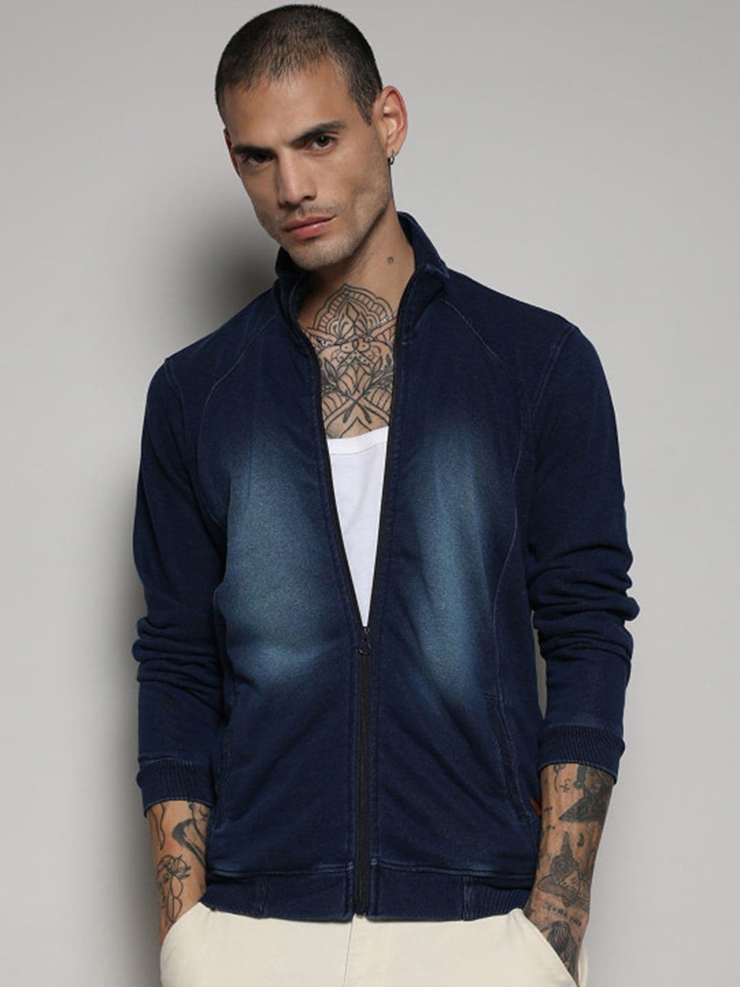 CAHOOT Windcheater Stand Collar Cotton Bomber Jacket - view 1