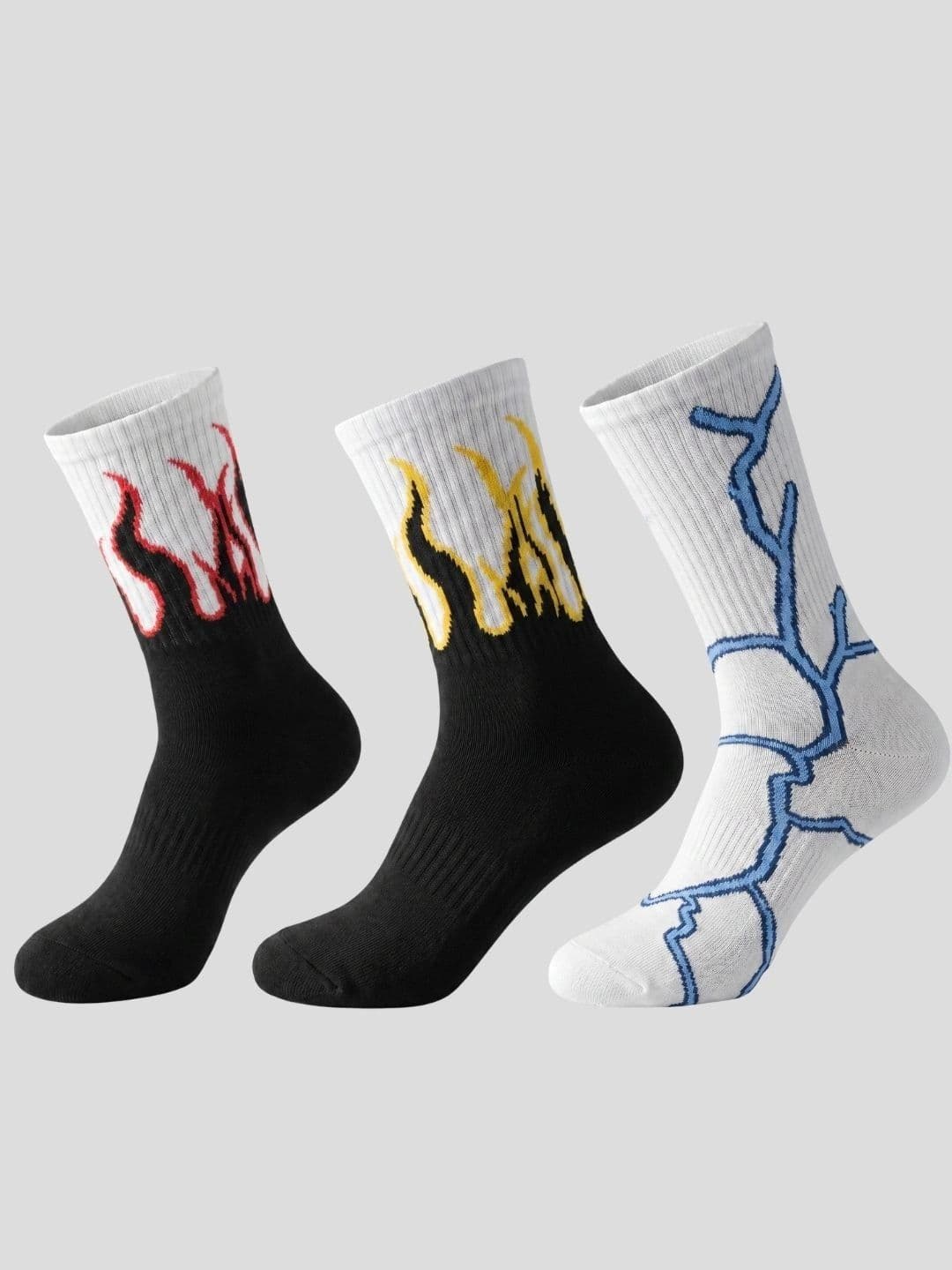 Moda Rapido Men Pack of 3 Cotton Blend Patterned Above Ankle Socks - view 1