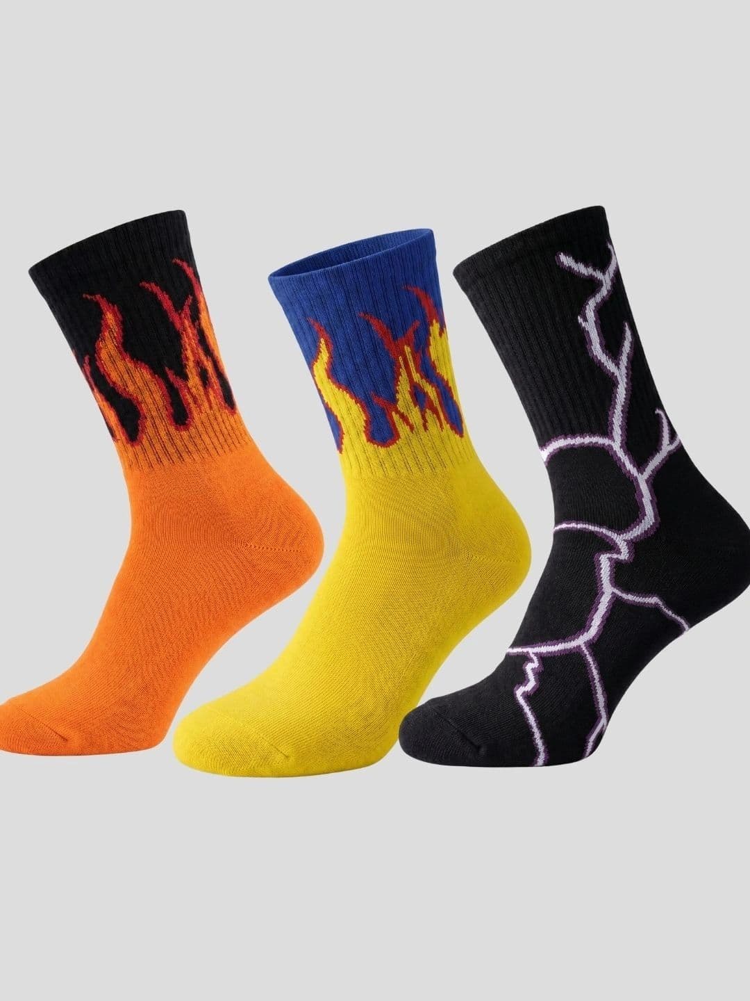 Moda Rapido Men Pack of 3 Cotton Blend Patterned Above Ankle Socks - view 1