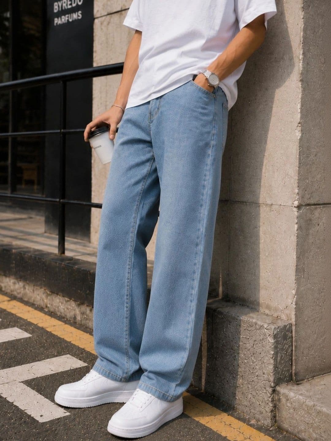 DENIM LIFE Men Classic Straight Fit Mid-Rise Stretchable Jeans - view 1
