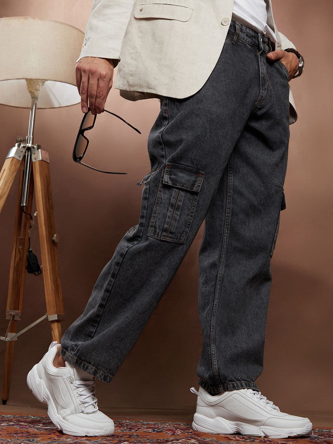 CAHOOT Men Cotton Comfort Relaxed Fit Mid-Rise Heavy Fade Stretchable Jeans - view 1