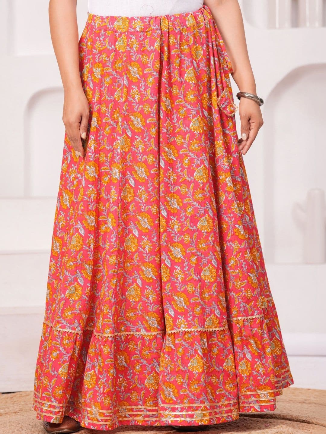 Maquien Women Floral Maxi Flared Skirt - view 1