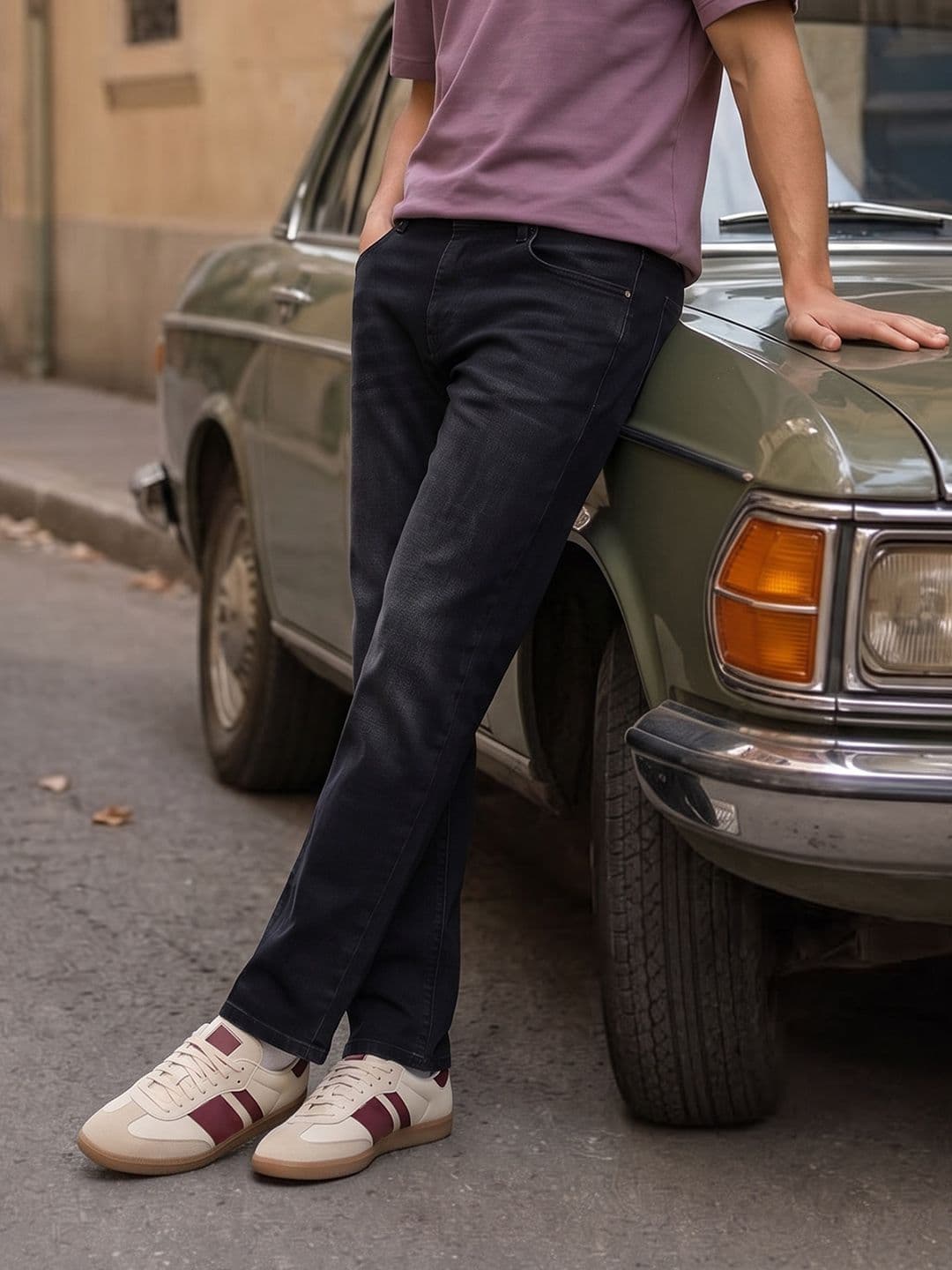 The Roadster Life Co. Men Straight Fit Light Fade Stretchable Jeans - view 1