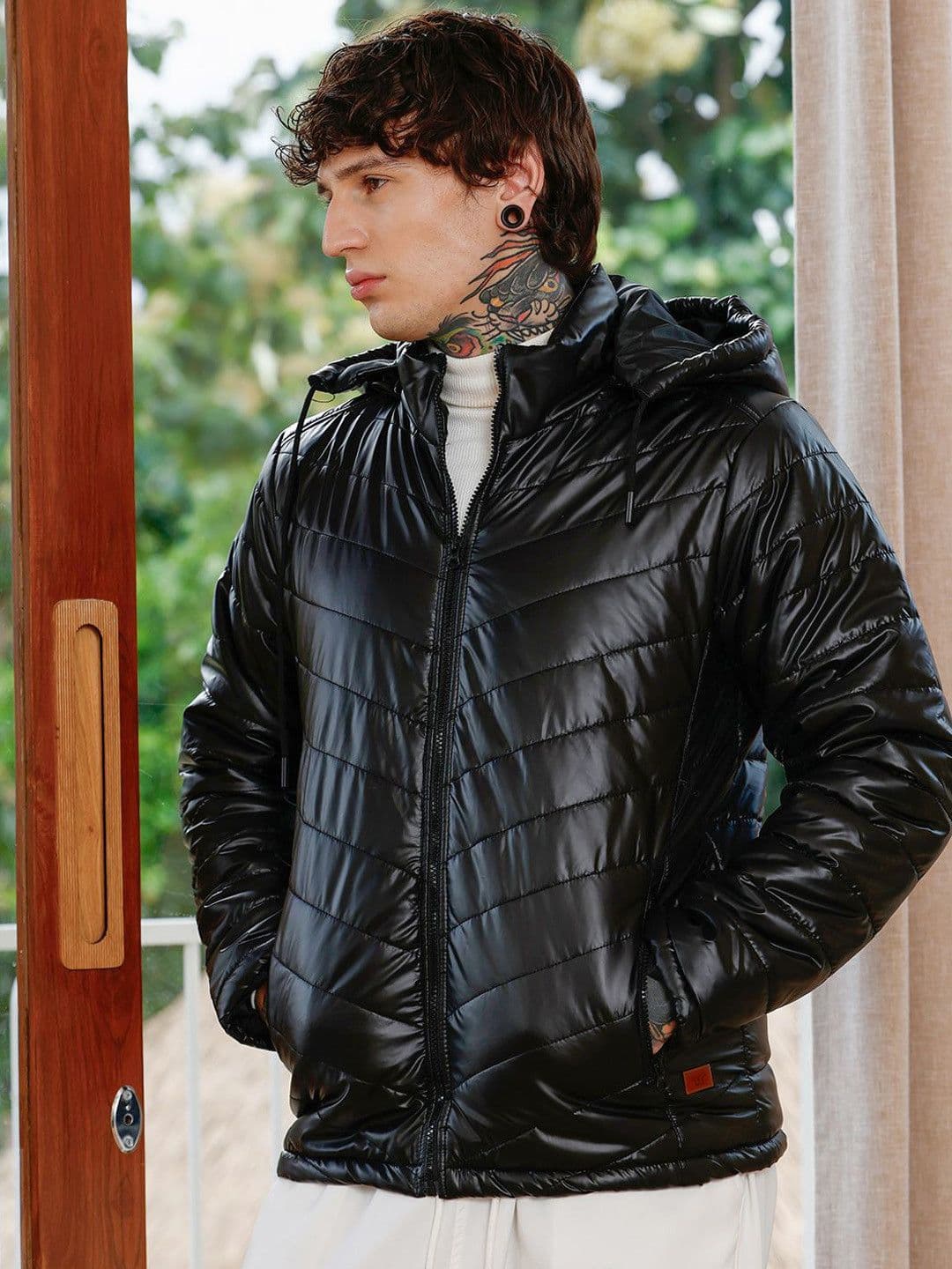CAHOOT Men Stand Collar Solid Lightweight Puffer Jacket - view 1