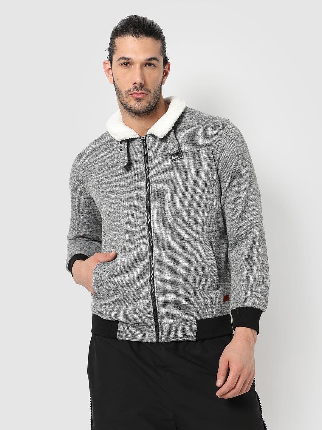 CAHOOT Men Grey Windcheater Outdoor Bomber Jacket - view 1