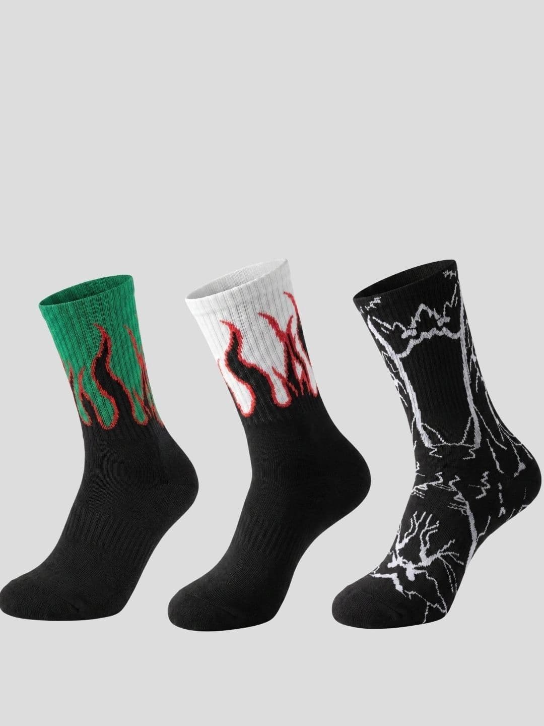 Moda Rapido Men Pack of 3 Cotton Blend Patterned Above Ankle Socks - view 1