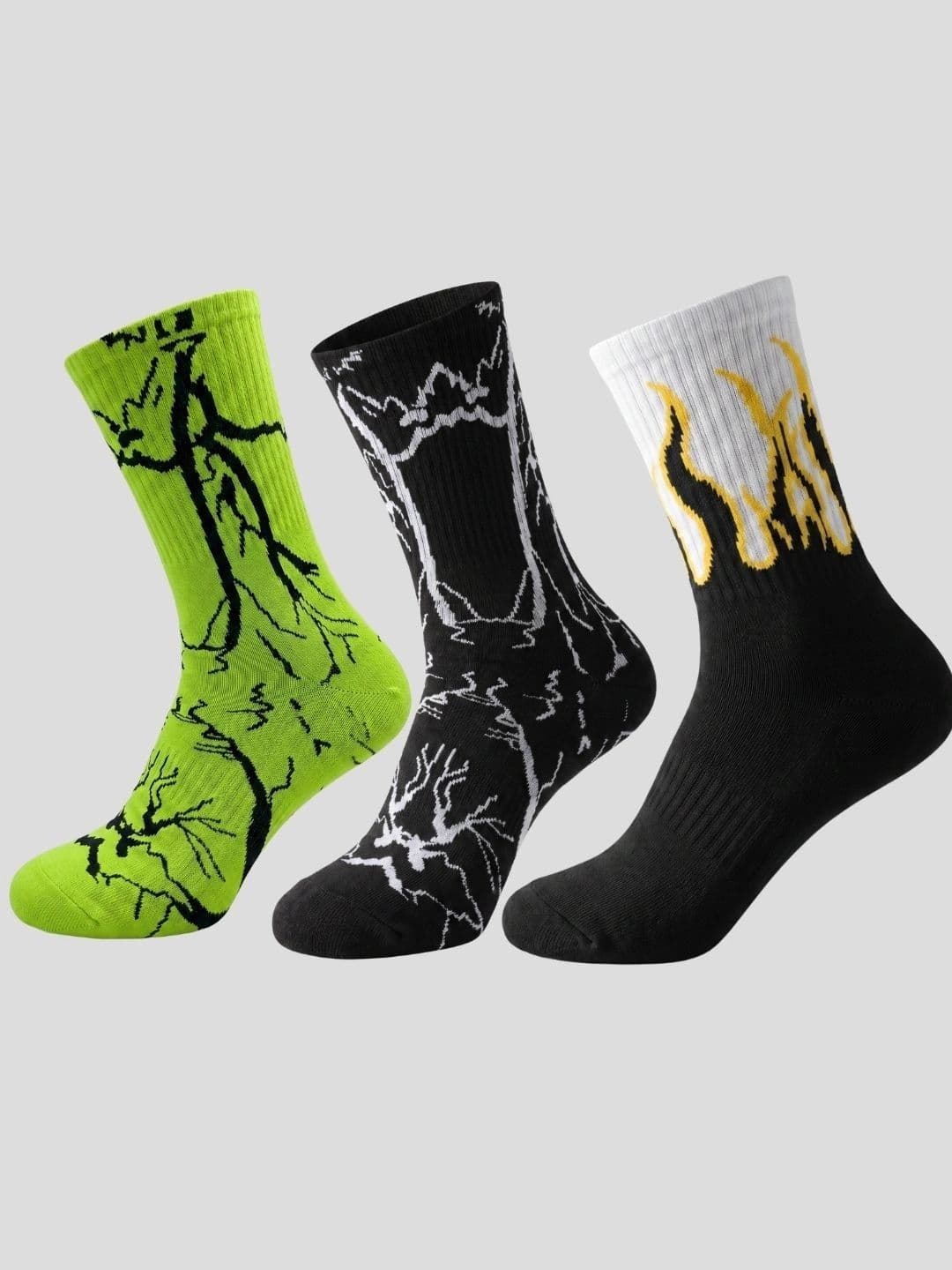 Moda Rapido Men Pack of 3 Cotton Blend Patterned Calf Length Socks - view 1