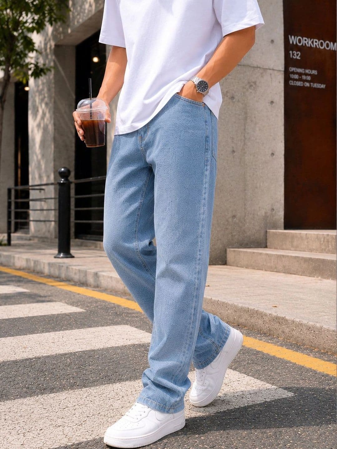 MARK VIEW Men Classic Straight Fit Mid-Rise Stretchable Jeans - view 1