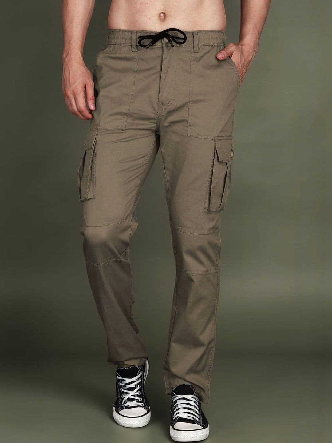 Mast & Harbour Men Relaxed Straight Leg Easy Wash Cargos Trousers - view 1