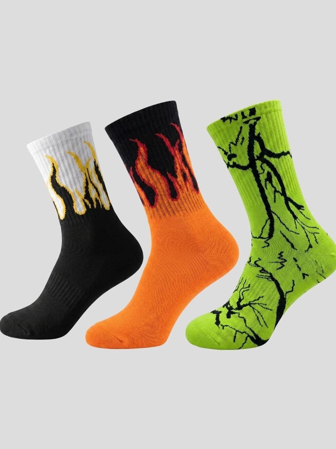 Moda Rapido Men Pack of 3 Cotton Blend Patterned Above Ankle Socks - view 1
