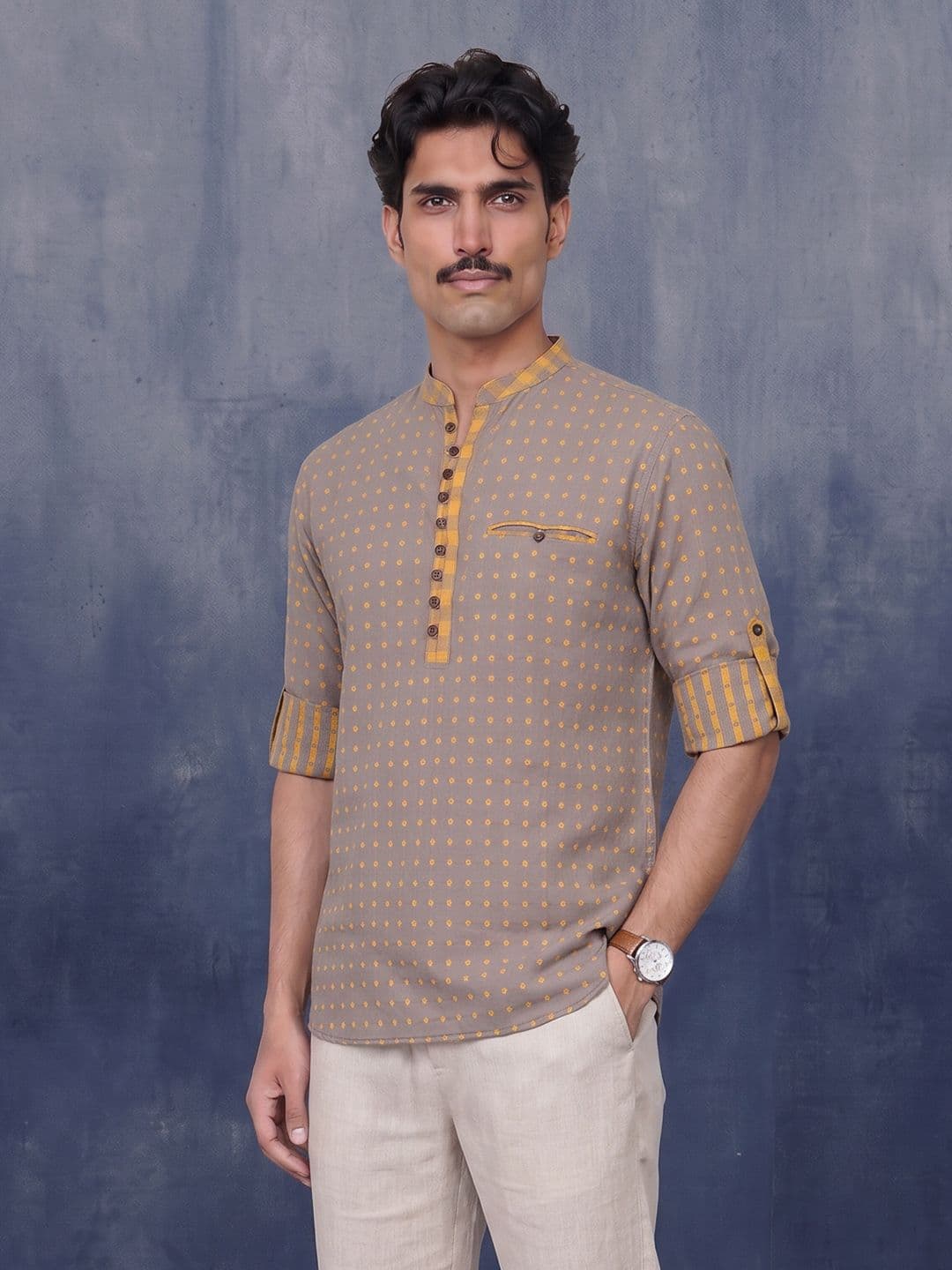Taavi Woven Legacy Self Design Kurta - view 1