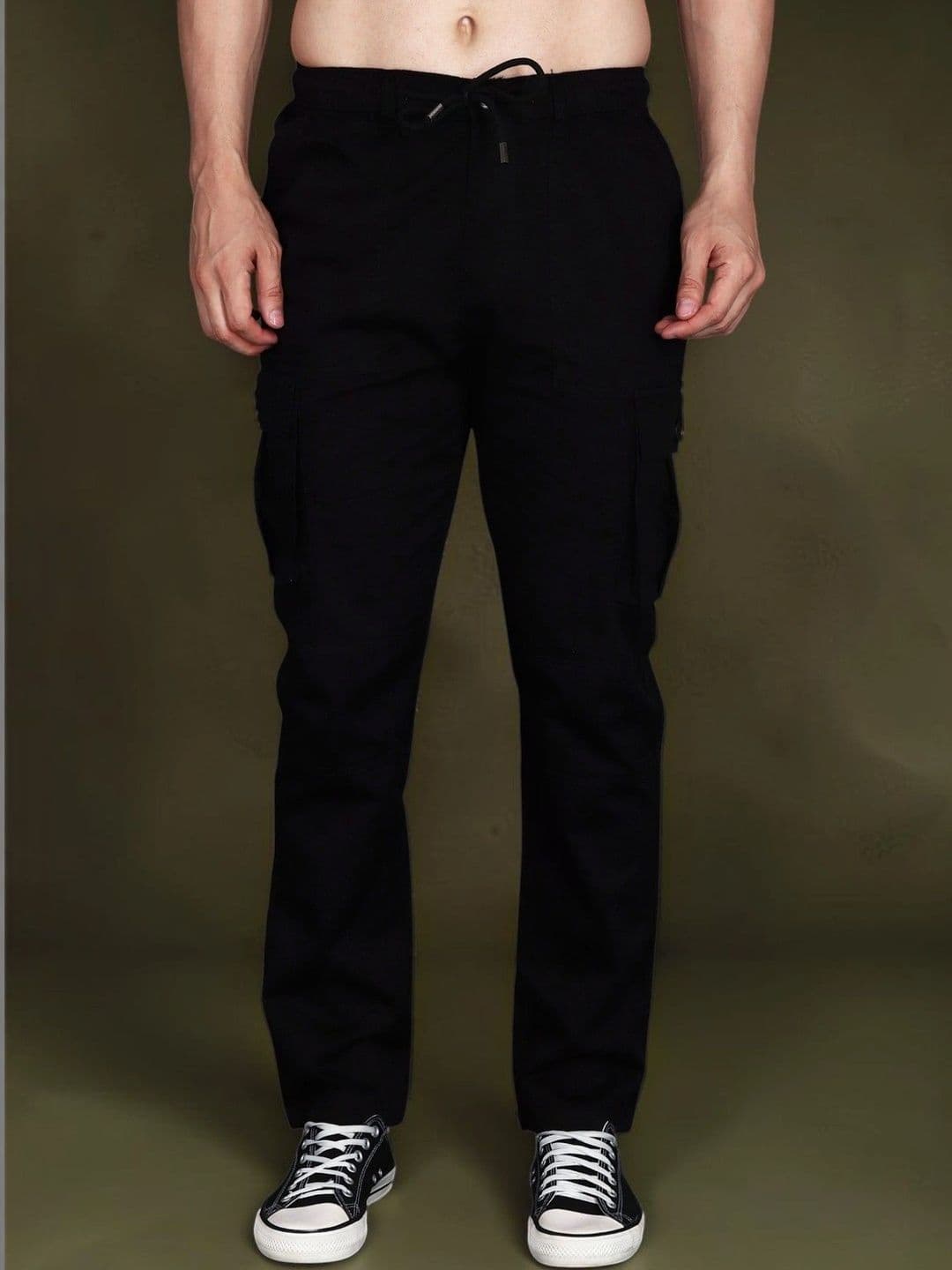 Mast & Harbour Men Relaxed Straight Leg Easy Wash Cargos Trousers - view 1
