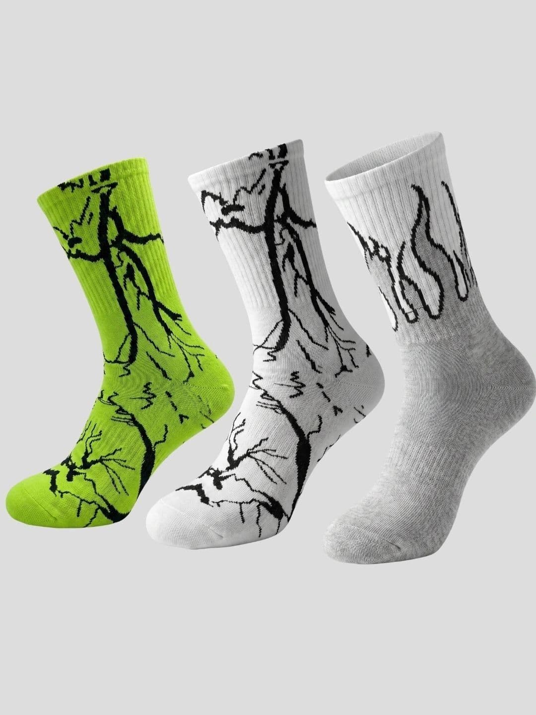 Moda Rapido Men Pack of 3 Cotton Blend Patterned Calf Length Socks - view 1