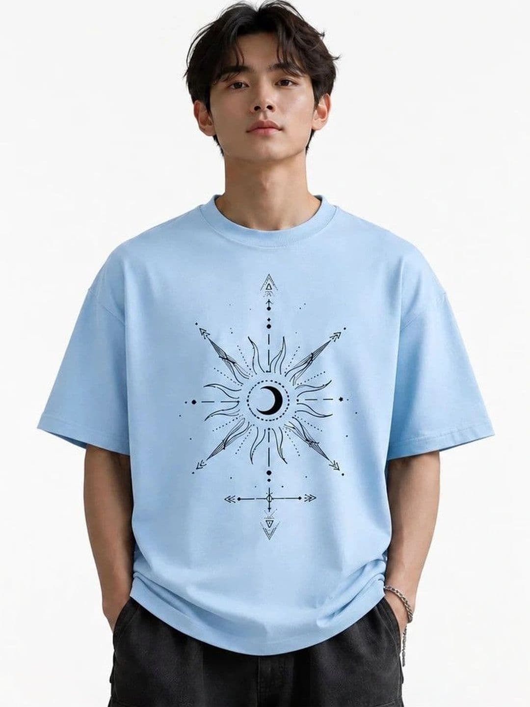 9TUNKI Men Printed Pure Cotton T-shirt - view 1
