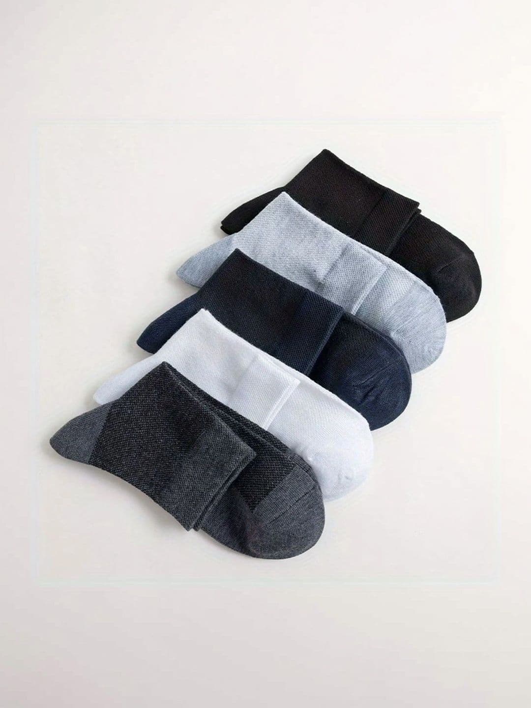 BEAR&BEYOND Men Pack of 5 Cotton Assorted Ankle Length Socks - view 1