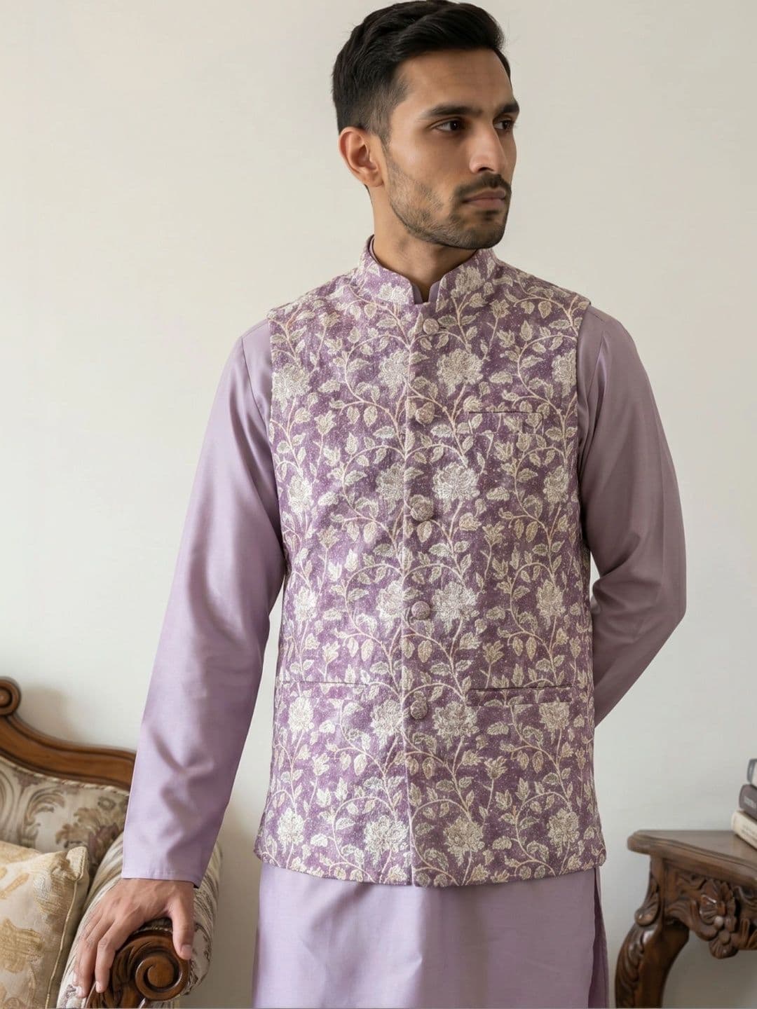 Jompers Embroidered Nehru Jackets - view 1