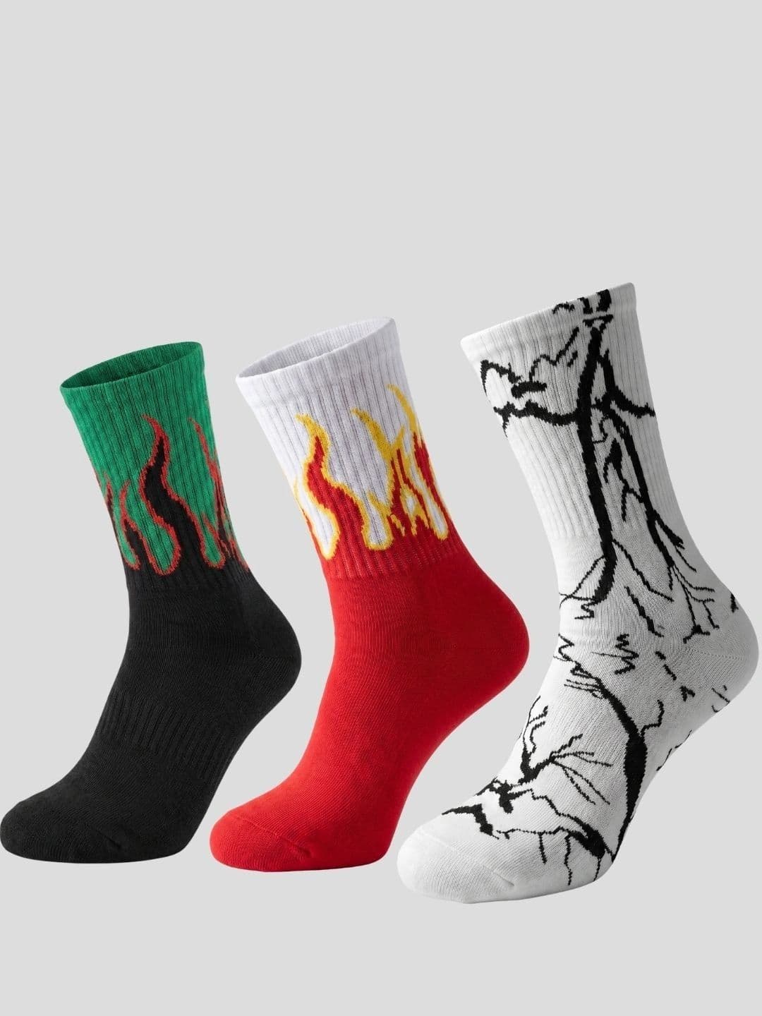 Moda Rapido Men Pack of 3 Cotton Blend Patterned Calf Length Socks - view 1
