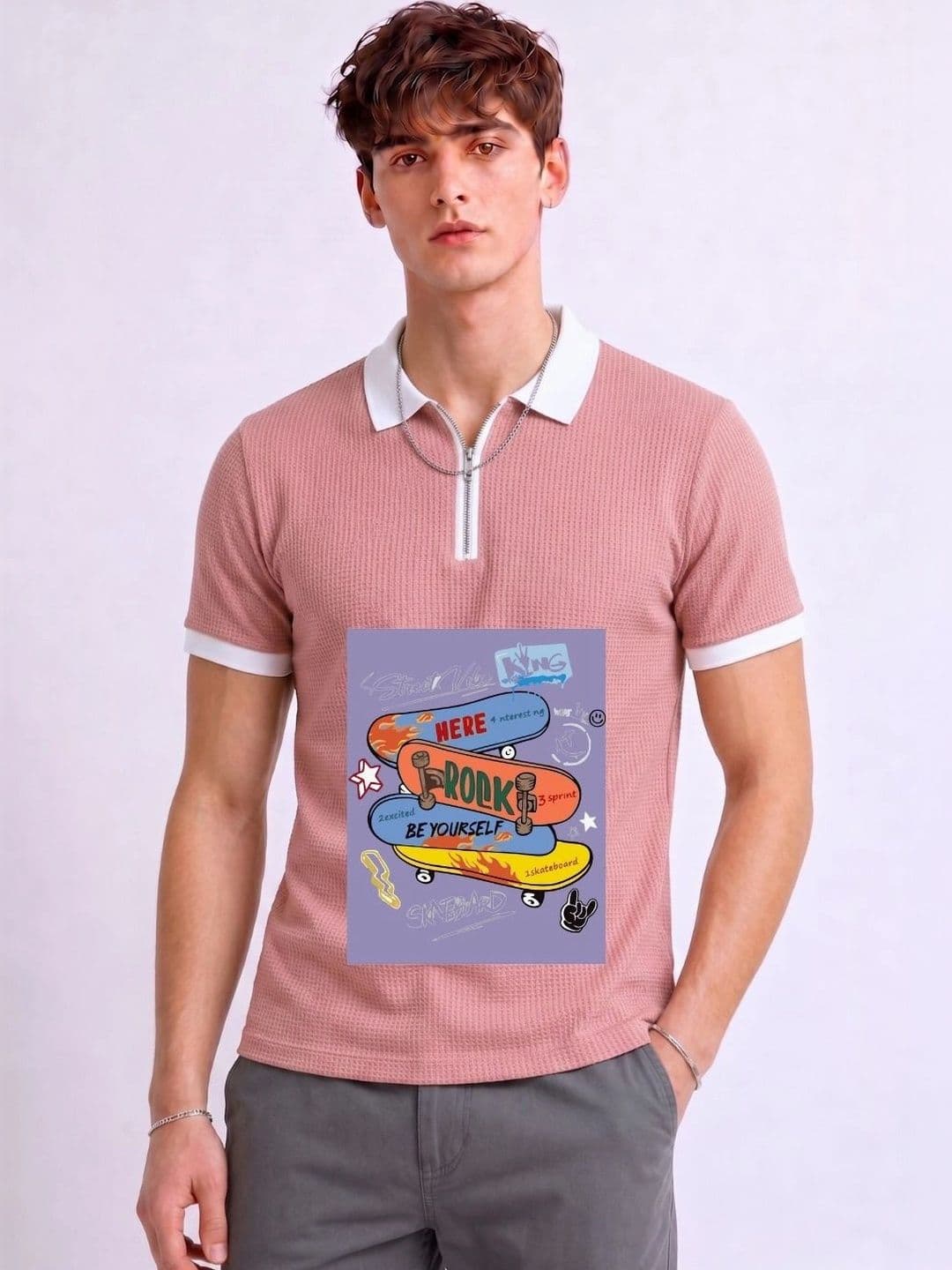 Mobox Men Polo Collar T-shirt - view 1
