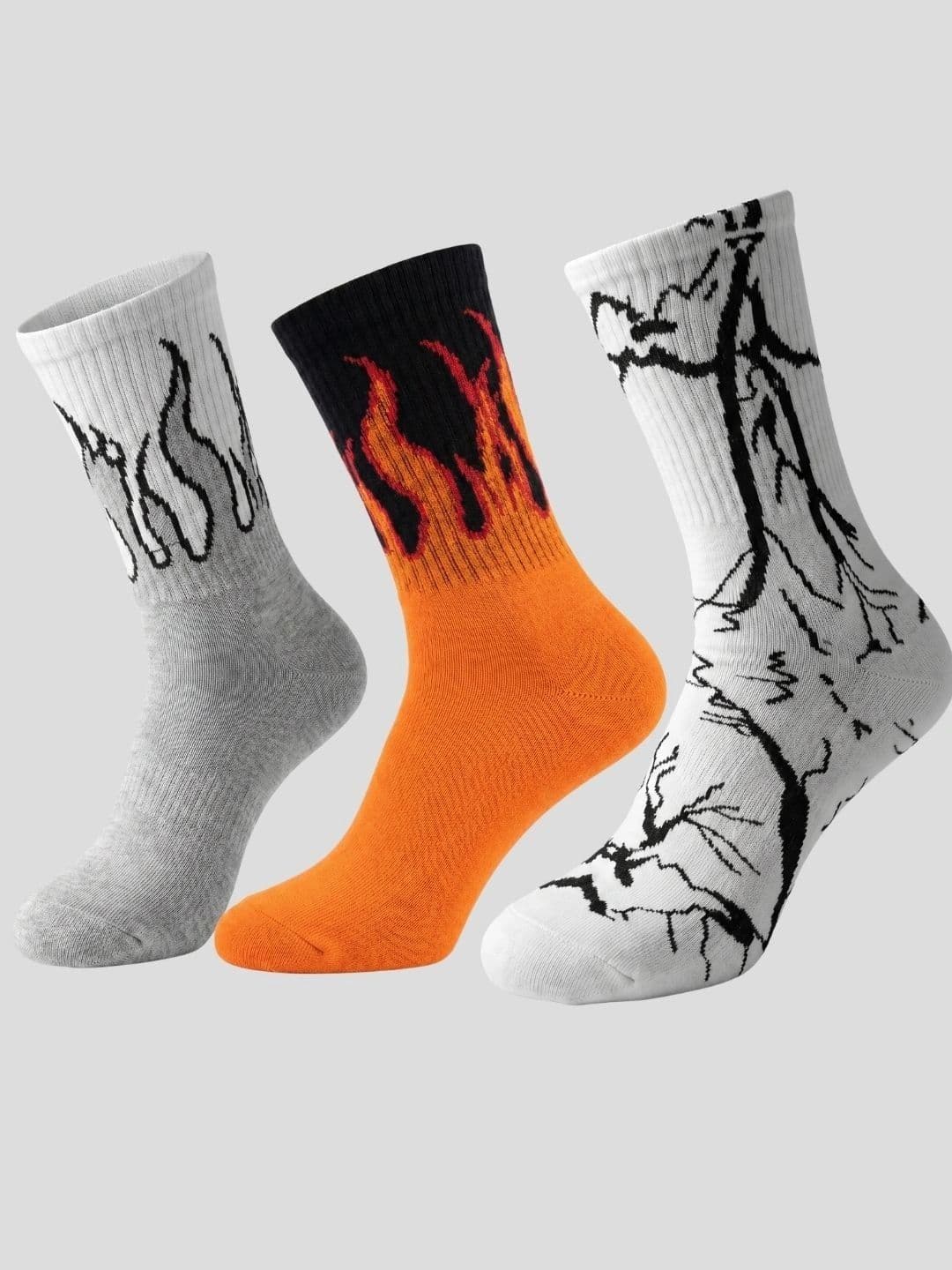 Moda Rapido Men Pack of 3 Cotton Blend Patterned Above Ankle Socks - view 1