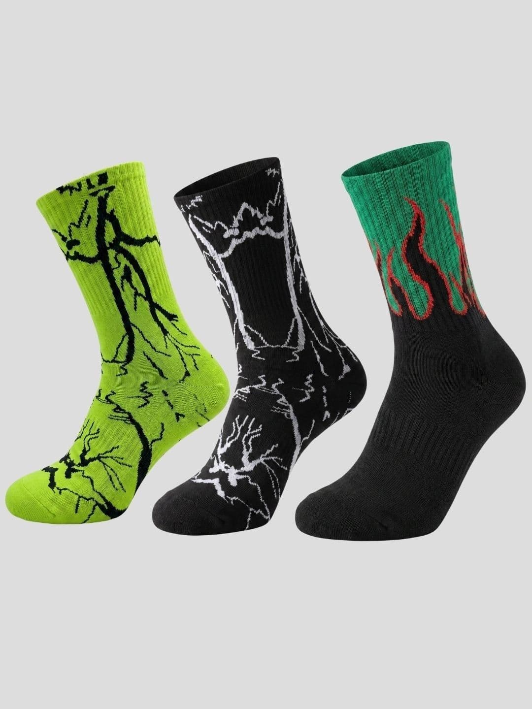 Moda Rapido Men Pack of 3 Cotton Blend Patterned Calf Length Socks - view 1