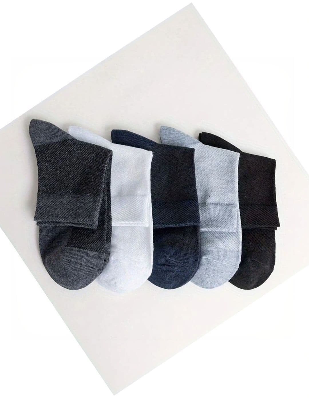 BEAR&BEYOND Men Pack of 5 Cotton Assorted Ankle Length Socks - view 1